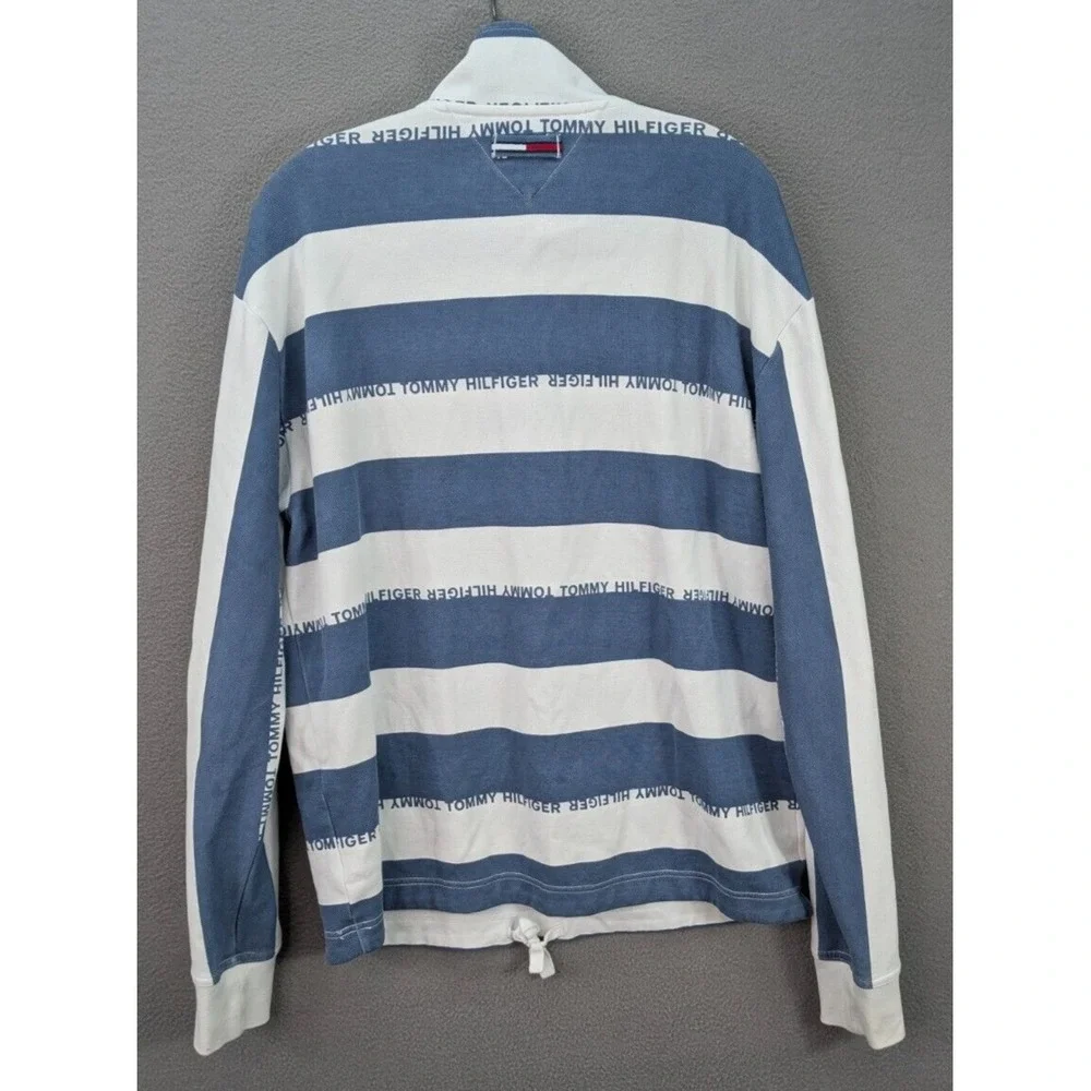 Tommy Hilfiger Denim  Sweatshirt Mens Size S/P Pullover Long Sleeve Logo Striped